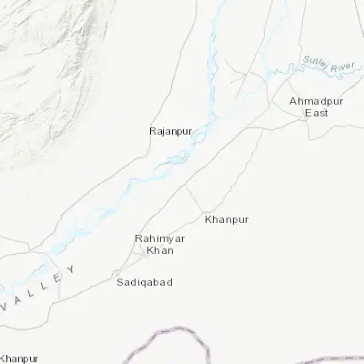 Map showing location of Zahir Pir (28.812840, 70.523410)