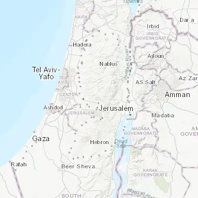 Map showing location of Al Bīrah (31.910010, 35.216450)