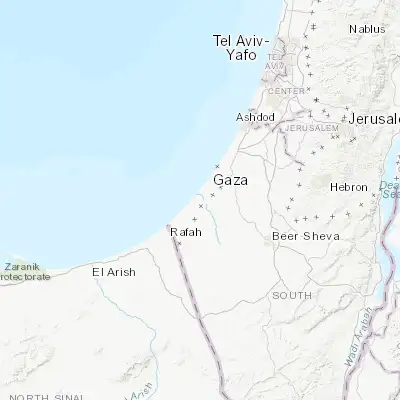 Map showing location of Al Burayj (31.439440, 34.403060)