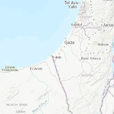 Map showing location of Al Fukhkhārī (31.292780, 34.330610)