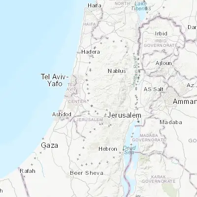 Map showing location of Al Ittiḩād (31.975520, 35.115950)