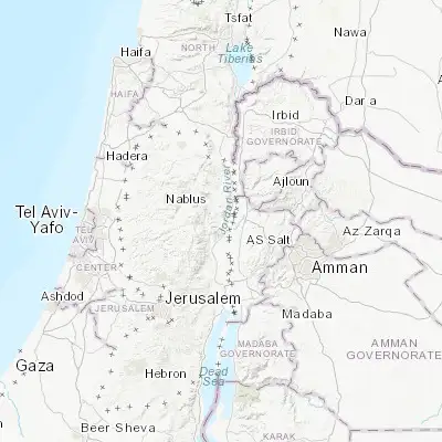 Map showing location of Al Jiftlik (32.140700, 35.487380)