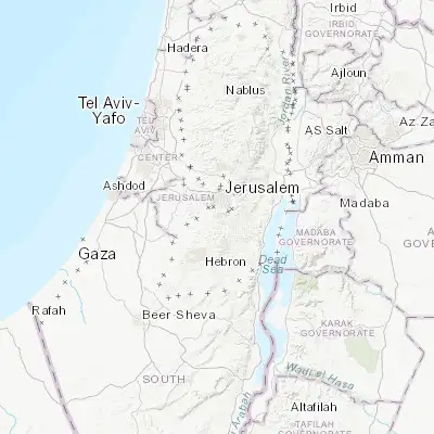Map showing location of Al Khaḑir (31.694050, 35.166850)