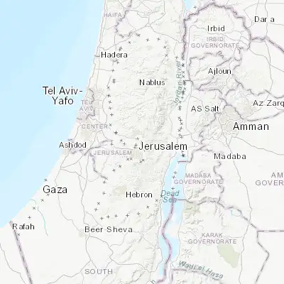 Map showing location of Ar Rām wa Ḑāḩiyat al Barīd (31.849450, 35.234200)