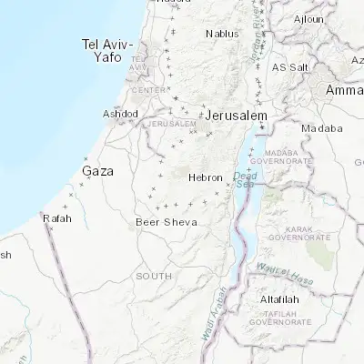 Map showing location of Ar Rīḩīyah (31.469500, 35.077810)