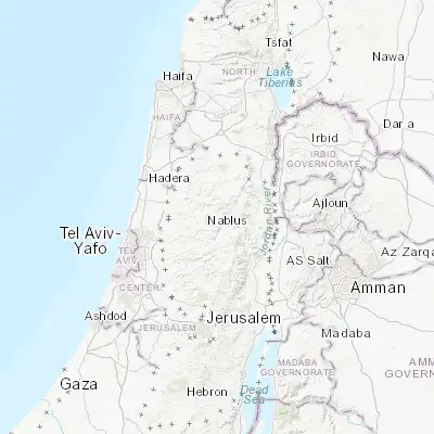 Map showing location of ‘Aşīrah ash Shamālīyah (32.251240, 35.267160)