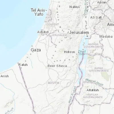 Map showing location of Az̧ Z̧āhirīyah (31.409670, 34.973290)