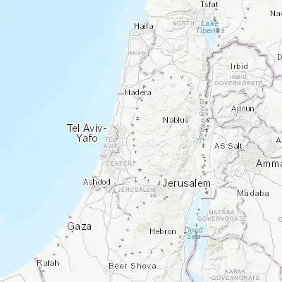 Map showing location of Az Zāwiyah (32.096270, 35.039820)
