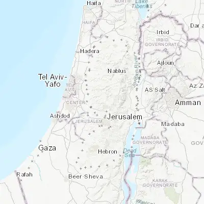Map showing location of Az Zaytūnīyah (31.954030, 35.162400)