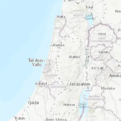 Map showing location of ‘Azzūn (32.174960, 35.057520)