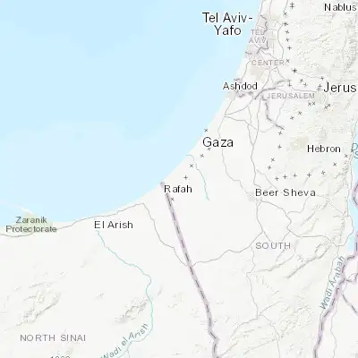 Map showing location of Banī Suhaylā (31.343370, 34.323370)