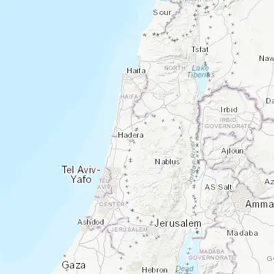 Map showing location of Bāqah ash Sharqīyah (32.410320, 35.070540)