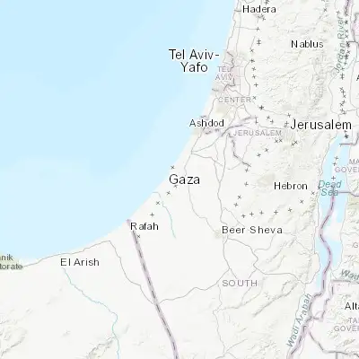 Map showing location of Bayt Ḩānūn (31.535300, 34.535790)