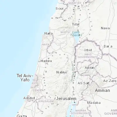 Map showing location of Birqīn (32.454610, 35.260760)