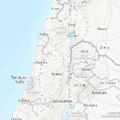 Map showing location of Dayr Abū Ḑa‘īf (32.456010, 35.361640)