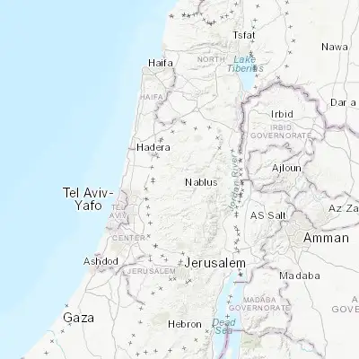Map showing location of Dayr Sharaf (32.253260, 35.188930)