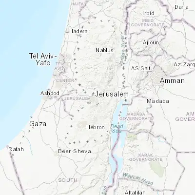 Map showing location of East Jerusalem (31.783360, 35.233880)