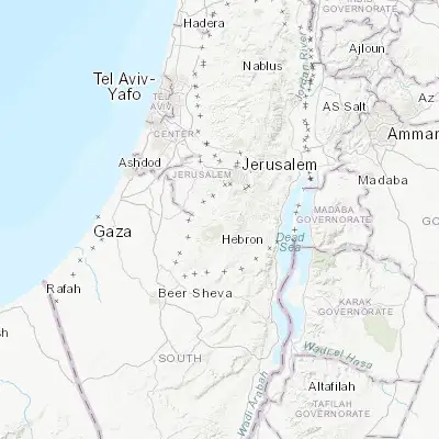 Map showing location of Ḩalḩūl (31.580290, 35.101780)