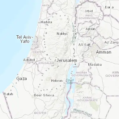Map showing location of Ḩizmā (31.833370, 35.263150)
