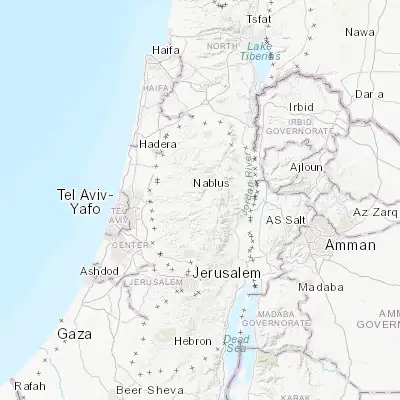 Map showing location of Ḩuwwārah (32.152240, 35.256730)