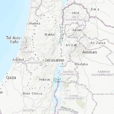 Map showing location of Jericho (31.866670, 35.450000)