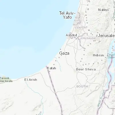Map showing location of Juḩr ad Dīk (31.455710, 34.437190)