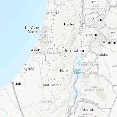 Map showing location of Naḩḩālīn (31.685590, 35.120810)