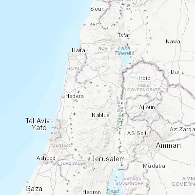 Map showing location of Qabāţīyah (32.410350, 35.280870)