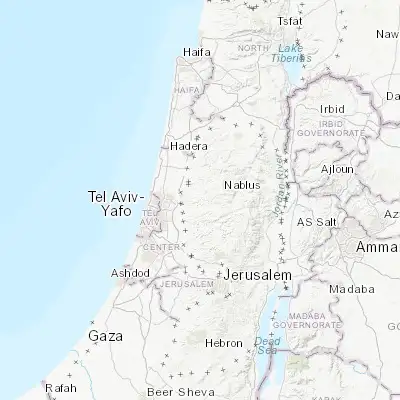 Map showing location of Qarne Shomeron (32.166670, 35.083330)