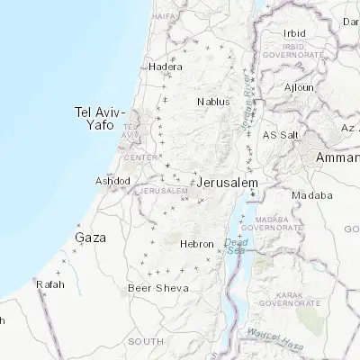 Map showing location of Qaţanah (31.833660, 35.118940)