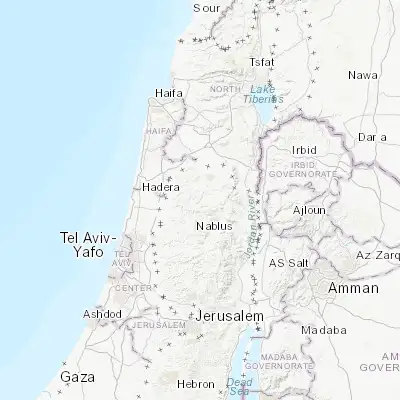 Map showing location of Şānūr (32.356080, 35.245370)