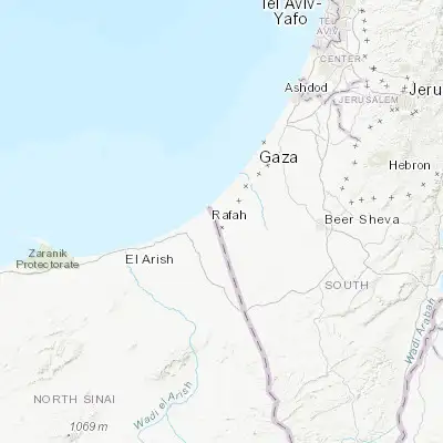 Map showing location of Shūkat aş Şūfī (31.259970, 34.282600)