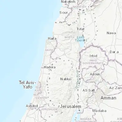 Map showing location of Sīlat al Ḩārithīyah (32.508470, 35.227520)