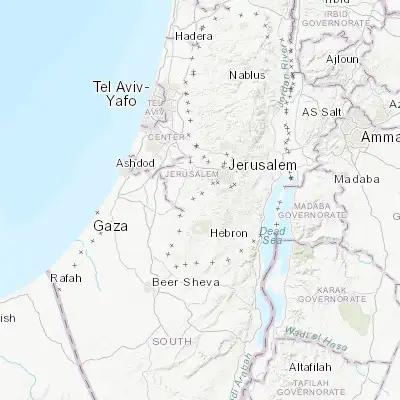 Map showing location of Şūrīf (31.650780, 35.064390)