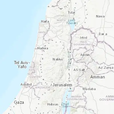 Map showing location of Ţallūzah (32.270560, 35.294960)
