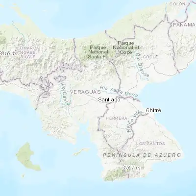 Map showing location of Canto del Llano (8.123070, -80.964220)