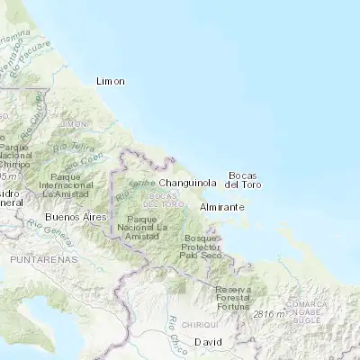 Map showing location of Changuinola (9.430000, -82.520000)