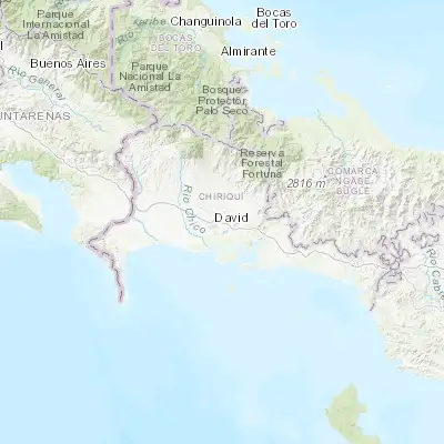 Map showing location of Las Lomas (8.428970, -82.389010)