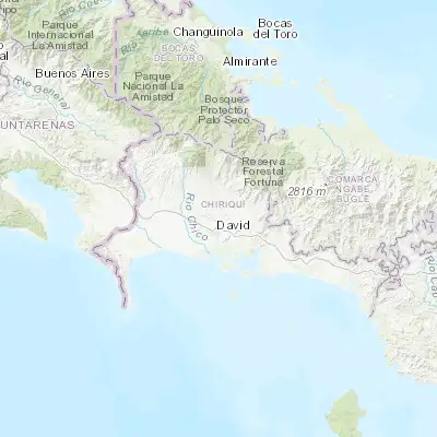 Map showing location of Los Algarrobos (8.496740, -82.424170)