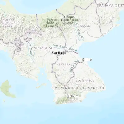 Map showing location of Ocú (7.945250, -80.777300)