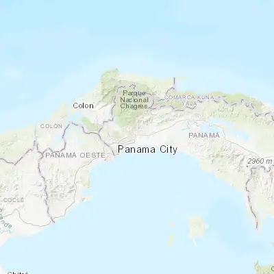 Map showing location of Tocumen (9.089390, -79.383100)