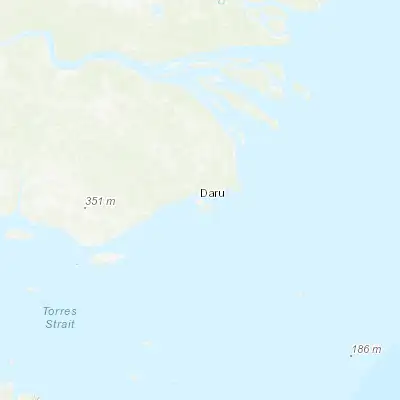 Map showing location of Daru (-9.077860, 143.208930)