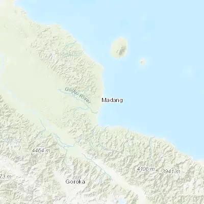 Map showing location of Madang (-5.221520, 145.786950)