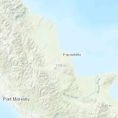 Map showing location of Popondetta (-8.765360, 148.232520)