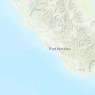 Map showing location of Port Moresby (-9.477230, 147.150890)