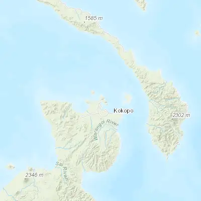 Map showing location of Rabaul (-4.200370, 152.162970)