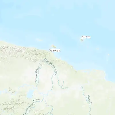 Map showing location of Wewak (-3.549640, 143.632290)