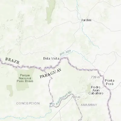 Map showing location of Bella Vista (-22.122260, -56.515230)