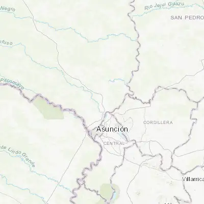 Map showing location of Benjamín Aceval (-24.997400, -57.552390)