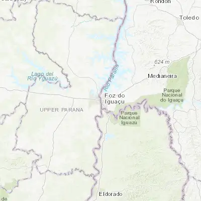 Map showing location of Ciudad del Este (-25.509720, -54.611110)